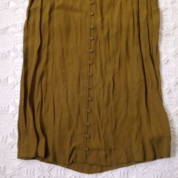 Madewell Heather Tank Top Sleeveless Dress Chartreuse Green V Neck Medium Women - Picture 3 of 10